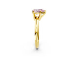 Yellow gold Fancy Pink Pear Cut Diamond Solitaire Engagement Ring with Round Band and Four-Prong Setting_175