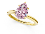 Yellow gold Fancy Pink Pear  Cut Solitaire Engagement Ring with Four-Prong Setting and Classic Band_21