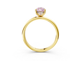 Yellow gold Fancy Pink Pear  Cut Solitaire Engagement Ring with Four-Prong Setting and Classic Band_23