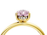 Yellow gold Fancy Pink Pear  Cut Solitaire Engagement Ring with Four-Prong Setting and Classic Band_24
