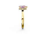 Yellow gold Fancy Pink Pear  Cut Solitaire Engagement Ring with Four-Prong Setting on a Classic Band_22