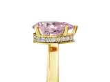 Yellow gold Fancy Pink Pear  Cut Solitaire Engagement Ring with Four-Prong Setting on a Classic Band_25