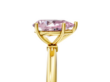 Yellow gold Fancy Pink Pear  Cut Solitaire Engagement Ring with Thin Band and Four-Prong Setting_8