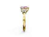 Yellow gold Fancy Pink Pear  Cut Solitaire Floral Diamond Ring with Four-Prong Setting_39
