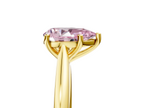 Yellow gold Fancy Pink Pear  Cut Solitaire Ring with Cathedral Band and Four-Prong Setting_44