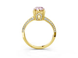 Yellow gold Fancy Pink Pear Cut Solitaire Split Shank Pave Diamond Engagement Ring with Four-Prong Setting_27