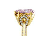Yellow gold Fancy Pink Pear Cut Solitaire Split Shank Pave Diamond Engagement Ring with Four-Prong Setting_29