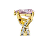 Yellow gold Fancy Pink Pear Cut Solitaire Twist Pave Diamond Engagement Ring with Prong Setting_41