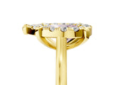 Yellow gold Fancy Pink Pear  Diamond Cluster Halo Solitaire with Four-Prong Setting_81