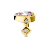 Yellow gold Fancy Pink Pear  Milgrain Marquise Diamond Twist Band Ring_67