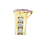 Yellow gold Fancy Pink Pear  Solitaire Bezel-Set Diamond Ring with Channel-Set Band_41