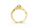 Yellow gold Fancy Pink Pear  Solitaire Celtic Knot Engagement Ring with Four-Prong Setting_41