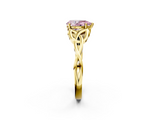 Yellow gold Fancy Pink Pear  Solitaire Celtic Knot Engagement Ring with Four-Prong Setting_46