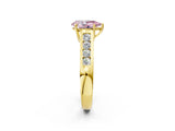 Yellow gold Fancy Pink Pear  Solitaire Channel-Set Diamond Engagement Ring with Four-Prong Setting_34
