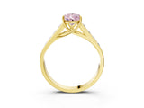 Yellow gold Fancy Pink Pear  Solitaire Channel-Set Diamond Engagement Ring with Four-Prong Setting_35