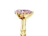 Yellow gold Fancy Pink Pear  Solitaire Diamond Ring with Bamboo Band and Four-Prong Setting_61