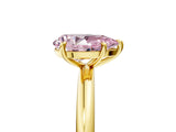 Yellow gold Fancy Pink Pear  Solitaire Diamond Ring with Four-Prong Setting on a Plain Band_25