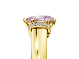 Yellow gold Fancy Pink Pear  Solitaire Diamond Ring with Pave Band and Six-Prong Setting_37