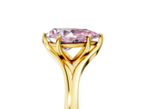 Yellow gold Fancy Pink Pear  Solitaire Diamond Ring with Six-Prong Setting and Tapered Band_22