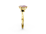 Yellow gold Fancy Pink Pear  Solitaire Diamond Ring with Six-Prong Setting on a Classic Band_5