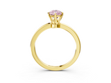 Yellow gold Fancy Pink Pear  Solitaire Diamond Ring with Six-Prong Setting on a Classic Band_6