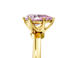 Yellow gold Fancy Pink Pear  Solitaire Diamond Ring with Six-Prong Setting on a Classic Band_8
