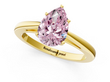 Yellow gold Fancy Pink Pear  Solitaire Diamond Ring with Split Shank and Four-Prong Setting_21