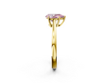Yellow gold Fancy Pink Pear  Solitaire Diamond Ring with Split Shank and Four-Prong Setting_22