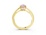 Yellow gold Fancy Pink Pear  Solitaire Diamond Ring with Split Shank and Four-Prong Setting_23