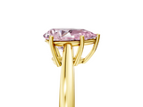 Yellow gold Fancy Pink Pear  Solitaire Diamond Ring with Split Shank and Four-Prong Setting_25