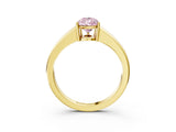 Yellow gold Fancy Pink Pear  Solitaire Diamond Ring with Tapered Band and Four-Prong Setting_50