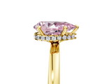 Yellow gold Fancy Pink Pear  Solitaire Engagement Ring with Cathedral Band and Four-Prong Setting_26