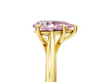 Yellow gold Fancy Pink Pear  Solitaire Engagement Ring with Four-Prong Setting and Classic Band 5
