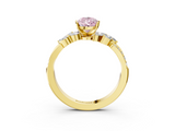 Yellow gold Fancy Pink Pear  Solitaire Marquise Twist Band with Six-Prong Setting_62