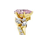 Yellow gold Fancy Pink Pear  Solitaire Marquise Twist Band with Six-Prong Setting_64