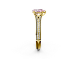 Yellow gold Fancy Pink Pear  Solitaire Pave Split Shank Engagement Ring with Six-Prong Setting_39