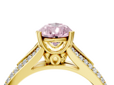 Yellow gold Fancy Pink Pear  Solitaire Pave Split Shank Engagement Ring with Six-Prong Setting_41