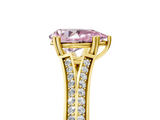 Yellow gold Fancy Pink Pear  Solitaire Pave Split Shank Engagement Ring with Six-Prong Setting_42