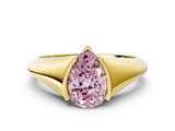 Yellow gold Fancy Pink Pear  Solitaire Tension Set Diamond Ring_20