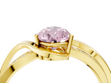 Yellow gold Fancy Pink Pear  Solitaire Twisted Band with Prong Setting_8