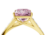Yellow gold Fancy Pink Princess  Brilliant Channel-Set Solitaire Ring with Four-Prong Setting_21