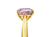 Yellow gold Fancy Pink Princess Cut Diamond Solitaire Engagement Ring with Cathedral Setting and Four-Prong Mount_22