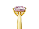 Yellow gold Fancy Pink Princess Cut Diamond Solitaire Engagement Ring with Cathedral Setting and Four-Prong Mount_29