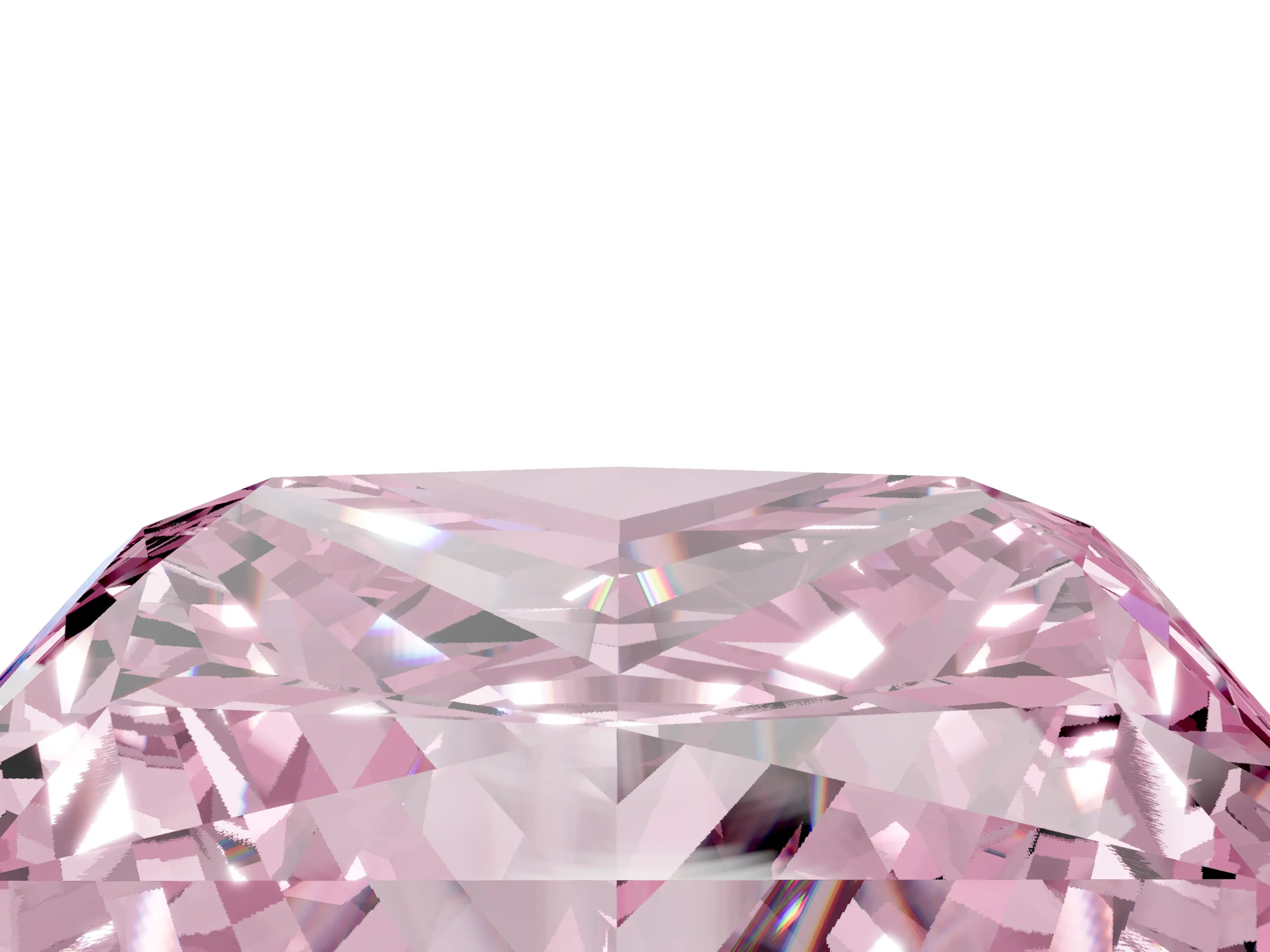 Yellow gold Fancy Pink Princess Cut Halo Round Diamond Solitaire Ring with Pavé Band and Four-Prong Setting_4