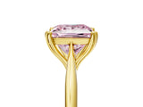 Yellow gold Fancy Pink Princess Cut Solitaire Diamond Ring with Six-Prong Setting and Classic Band_17
