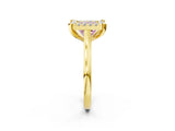 Yellow gold Fancy Pink Princess  Diamond Cluster Halo Solitaire with Four-Prong Setting_25