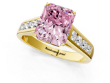 Yellow gold Fancy Pink Radiant  Brilliant Channel-Set Solitaire Ring with Four-Prong Setting_21