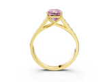 Yellow gold Fancy Pink Radiant  Brilliant Channel-Set Solitaire Ring with Four-Prong Setting_23