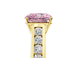 Yellow gold Fancy Pink Radiant  Brilliant Channel-Set Solitaire Ring with Four-Prong Setting_25