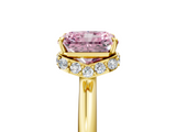 Yellow gold Fancy Pink Radiant  Brilliant Solitaire Engagement Ring with Six-Prong Setting and Classic Band_25